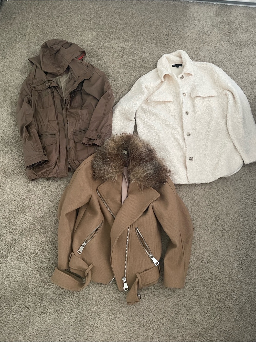 Jacket bundle Banana Republic Cream Sherpa Button-Up Jacket